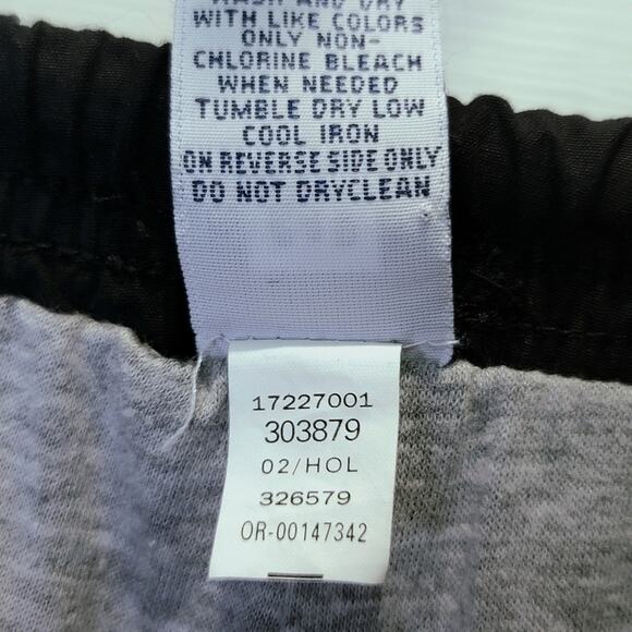 VTG GAP Track Pants Joggers Lined Side Stripe Ankle Zips 12 Black - Picture 10 of 13